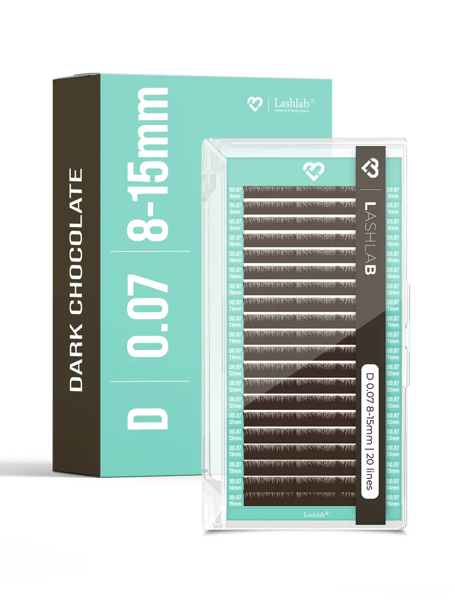 Коллекция коричневых ресниц LashLab
